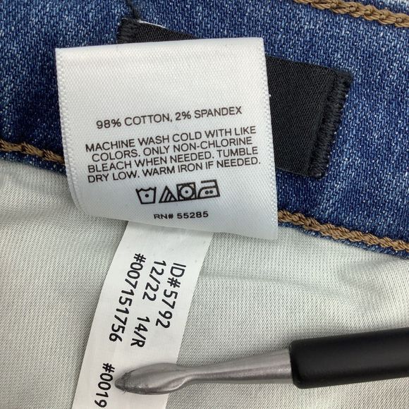 Express Womens 70s Flare Mid Rise Distressed Jeans Blue Size‎ 14R NWT - Picture 11 of 11